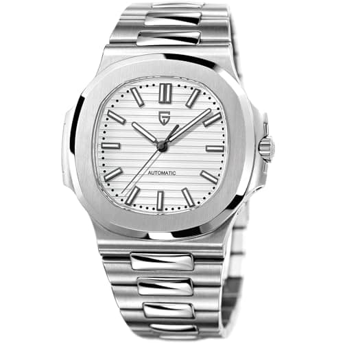 Image of RollsTimi Pagani Design PD-1728 Men's Automatic Watch 40mm Stainless Steel Case, Sapphire Crystal, ST16 Automatic Chronograph Movement (White PD-1728)
