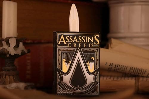 Image of JP GAMES LTD Assassin's Creed Playing Cards: Hidden Blade Deck (Black) - Luxury Deck by Room One Cards, Adult Collectible Deck for Ages 14+