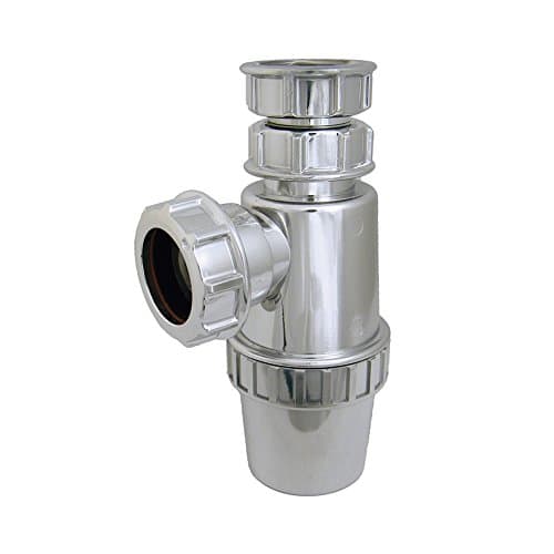 Image of FloPlast CT47T CT47T-40MM Chrome Style Telescopic Bottle Trap-76MM Seal, Silver