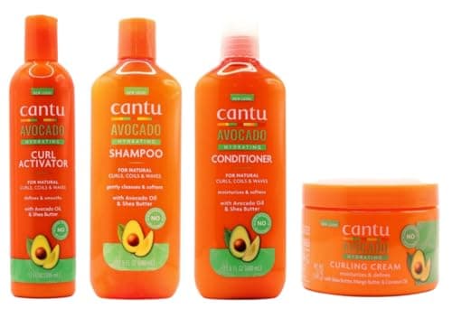 Image of Cantu Avocado Hydrating Shampoo, Conditioner, Curling Cream & Curl Activator Cream (Set of 4)