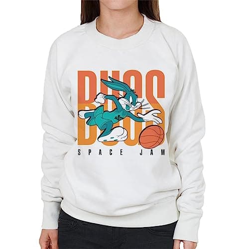 Image of All+Every Space Jam A New Legacy Bugs Bunny Tune Squad Women's Sweatshirt White