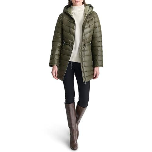 Image of DKNY Women's Anorak Light-Weight Puffer, Loden, M