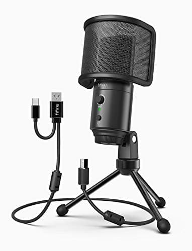 Image of FIFINE Desktop USB Microphone with Pop Filter Computer Mic with Gain Control and Mute Button for Window/Mac ideal Podcast Mic for YouTube, Recording, Live Stream, Zoom, Gaming, Conference-K683A