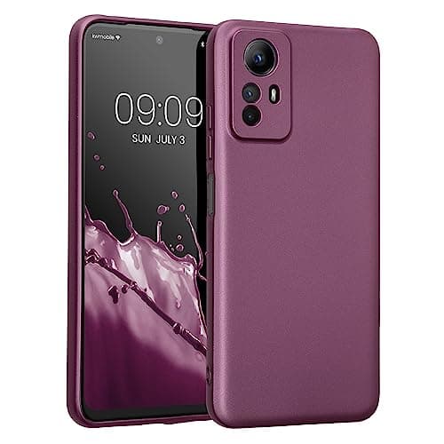 Image of kwmobile Case Compatible with Xiaomi Redmi Note 12S Case - Soft TPU Back Phone Cover - with Metallic Look - Metallic Lavender