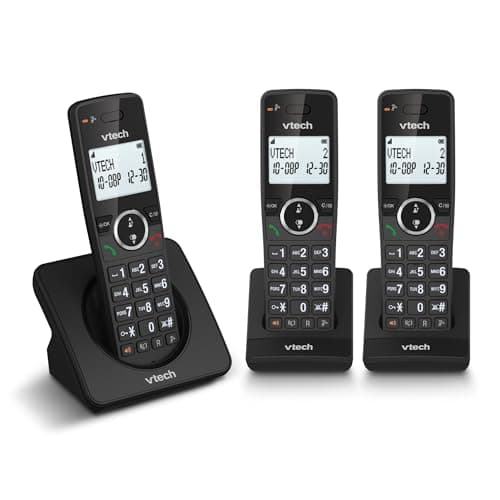 Image of VTech ES2002 DECT Cordless Phone with Nuisance Call Blocker,Easy-to-Read Backlit Display,ECO Mode,Landline Phone with 18 Hours Talk-time,Volume Booster,Handsfree Speakerphone,Speed Dial,Trio Handset