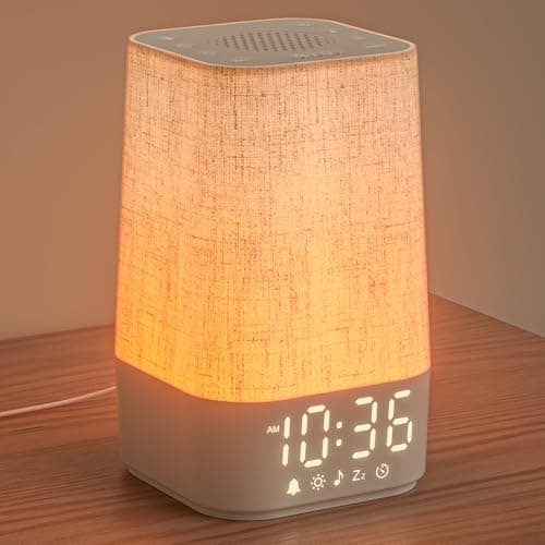 Image of LIORQUE Sunrise Alarm Clock Wake Up Light with 30 Soothing Sounds Dimmable Display, Digital Alarm Clock with Mains Powered for Bedroom, Night Light & White Noise Sound Machine for Kids Adults