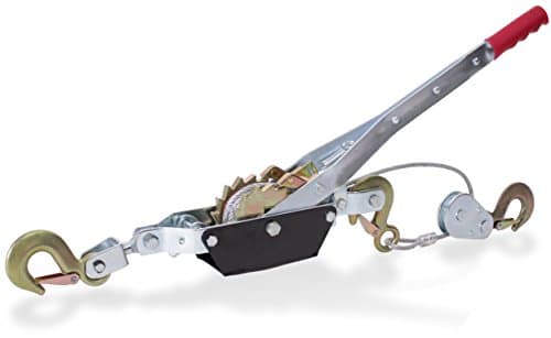 Image of Drixet Heavy Duty 2-Ton Power Dual Gear Ratchet Puller System Come-Along Tool (3 Hooks)