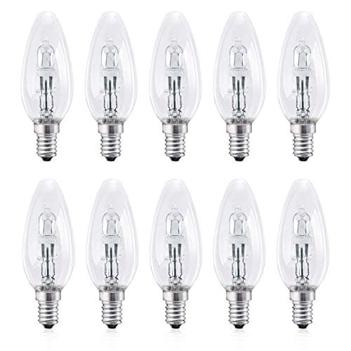 Image of B4U E14 Candle Bulb, 10 Pack Screw in Light Bulbs Warm White, 2̣8̣Ẉ, E14 Small Screw Candle Bulb Dimmable, 230V