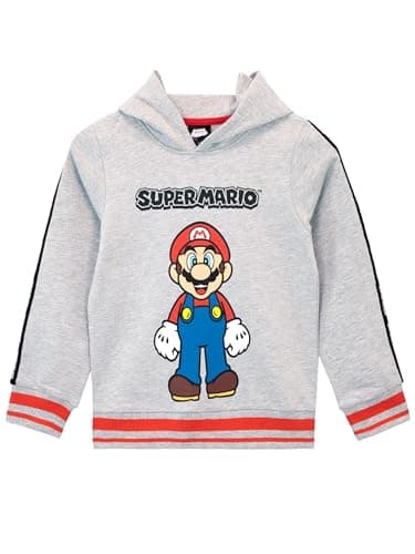 Image of Super Mario Boys' Hoodie - Grey, 3-4 Years