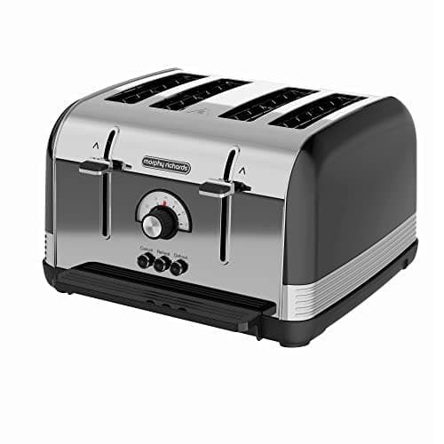 Image of Morphy Richards 240331 Venture Retro 4 Slice Toaster Black