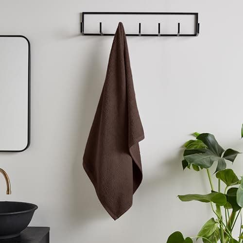 Image of Catherine Lansfield Quick Dry Cotton 70x120 cm Hand Towel Chocolate