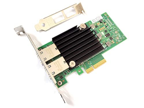 Image of Intel X550-T2 Internal Ethernet 10000Mbps Network Card and Adapter - Network Cards and Adapters (Internal, Wired, Pci-E, Ethernet, 10000 MBit/S, Green, Silver)