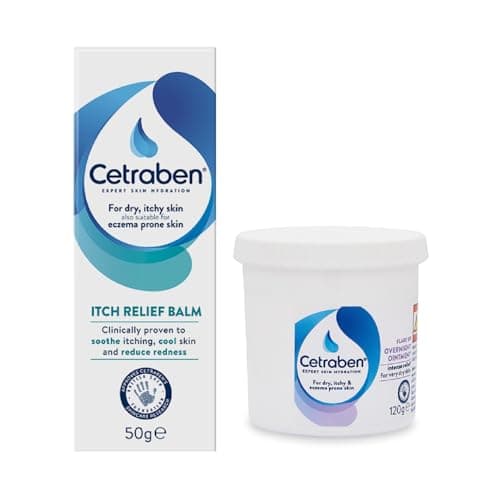 Image of Cetraben Ointment (1 x 120g) & Itch Relief Cream (1 x 50g), For Dry Sensitive and Eczema Prone Skin, Dermatological Creams For Dry Skin, Relieves Dry & Itchy Skin, Prevents Flare-Ups (Pack of 2)