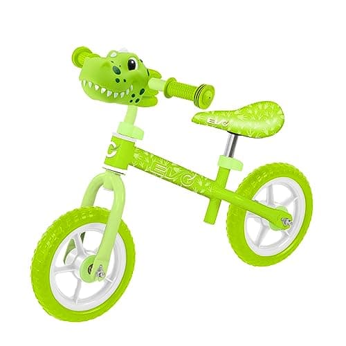 Image of Evo Childrens Balance Bike | Toddlers Training Balance Bike With Adjustable Seat Height | Lightweight Kids' Balance Bike, Walking Bike | Toddler Training Bicycle For Boys And Girls 2+ (Dinosaur)