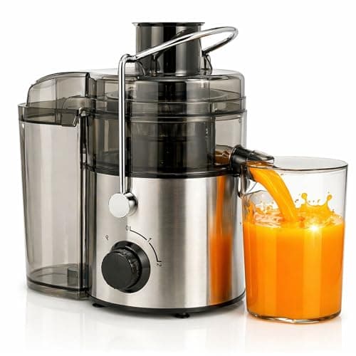 Image of AFRA 400W Centrifugal Juicer – 60mm Feed Chute, 2 Speed & Pulse, 1L Pulp Container, 550ml Juice Jug, Easy Clean Electric Juicer, Black