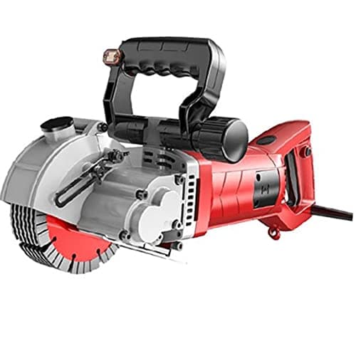 Image of VICSEC Electric Wall Grooving Cutting Machine Chaser 110V for Slotting Brick Granite Marble Concrete Grooves with 5Pcs 5Inch 133mm Diameter Saw Blades Dustproof and Line Infrared Sighting
