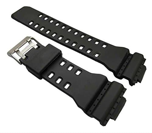 Image of GA-100 Black Rubber Replacement Watch Strap for Casio G Shock GA100 Strap