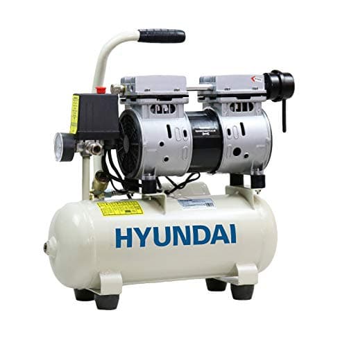 Image of Hyundai Low Noise Electric Air Compressor 8L Oil Free 550W Direct Drive, 4CFM 100psi Portable Lightweight Compressor for DIY, Inflation & Air Tools
