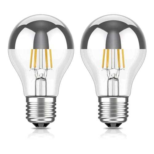 Image of ledscom.de 2 Pieces LED E27 Head Mirror lamp A60 2700K Warm White 461lm 4,1W 230V - Silver Head Bulb - not dimmable
