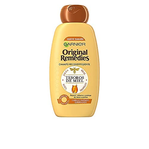 Image of GARNIER Original Remedies Honey Treasures, Repairing Shampoo for Dry or Damaged Hair, Brittle, 300 Milliliters