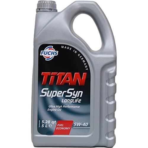 Image of Fuchs Titan SuperSyn Longlife SAE 5W-40 Fully Synthetic Engine Oil - 5 LITRE PLASTIC BOTTLE