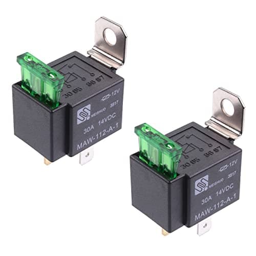 Image of Pack of 2 x 12V Automotive On/Off Fused Relay 30A 4-Pin Automotive Car Vehicle