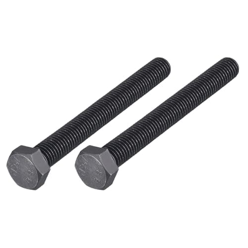 Image of METALLIXITY Hex Bolts (M14-2x120mm) 2Pcs, 8.8 Grade Carbon Steel Fully Threaded Black Oxide, Coarse Thread UNC Hex Head Screw Bolt - for Furniture Repair