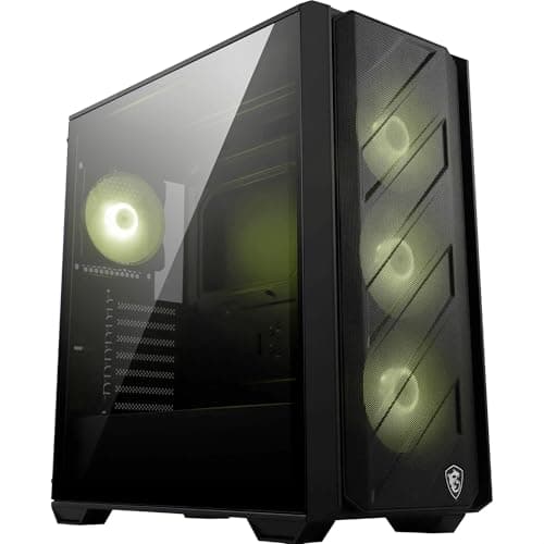 Image of MAG FORGE 330R AIRFLOW - Mid Tower PC Case - High Airflow, ATX Capacity, 360 mm Radiator support, Four Pre-installed ARGB Fans, Tempered Glass Side Panel - Black