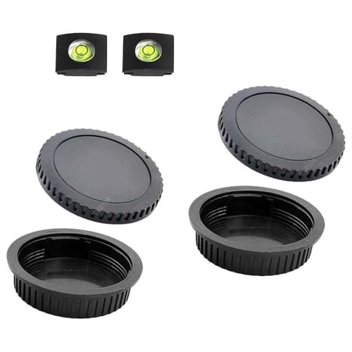 Image of ULBTER Front Body Cap and Rear Lens Cap Cover for Canon EOS EF/EF-S Lens for 4000D 2000D 1300D 1200D 1100D 800D 760D 750D 600D 250D 200D, EOS 90D 80D 77D 70D,5D Mark IV/III/II, 6D Mark II/I, 7D II