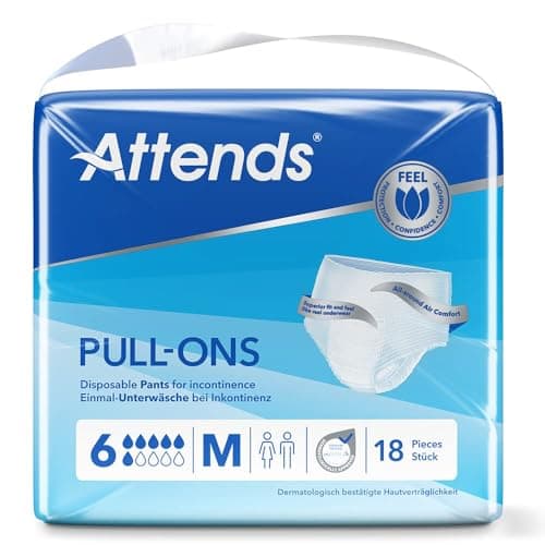 Image of Attends - Pull-Ons - 6 Medium (Pack of 18) Incontinence Pants