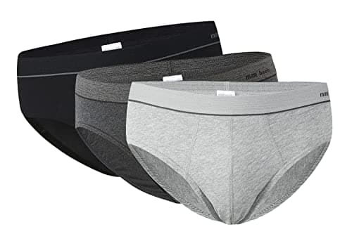 Image of VANEVER Men’s Briefs, Cotton Mens Underwear Briefs, with Curved Pouch & Waistband, Breathable Underwear for Men, Slip Briefs for Men, 3PK, Grey Pack, 3XL
