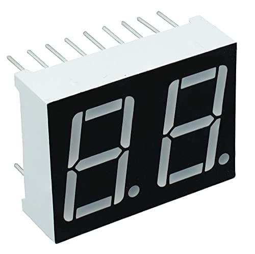 Image of Green 0.56" 2-Digit Seven Segment Display Anode LED Electronic Component (Pack of 1)