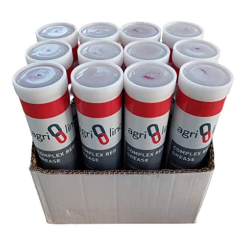 Image of Agri-Linc Red Complex Grease Cartridges, Box of 12 - EP2 Lithium for High Temperature and Pressure, 400g/14oz for Grease Gun