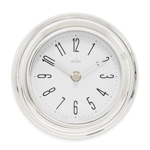 Image of Acctim Riva Small Wall Clock Quartz Chrome Effect 17.5cm 21737