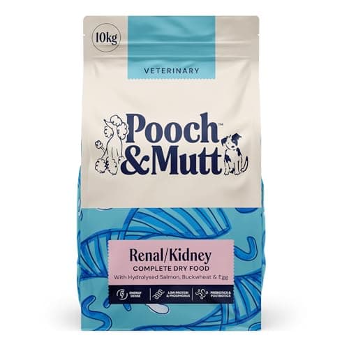 Image of Pooch & Mutt – Renal/Kidney Veterinary Diet Dog Food, Grain Free Complete Dry Dog Food, to Support Kidney Disease or Chronic Renal Insufficiency, 10kg (packaging may vary)