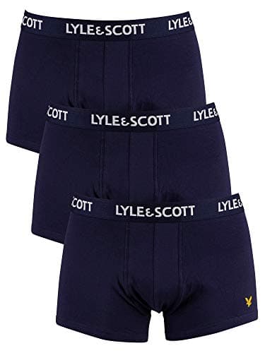 Image of Lyle & Scott Mens 3 Pack Trunks Peacoat L
