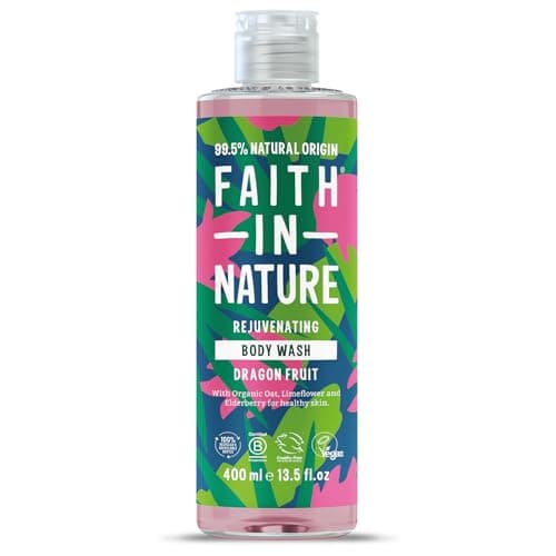Image of Faith In Nature Natural Dragon Fruit Body Wash, Rejuvenating Shower Gel, Vegan and Cruelty Free, No SLS or Parabens, 400 ml