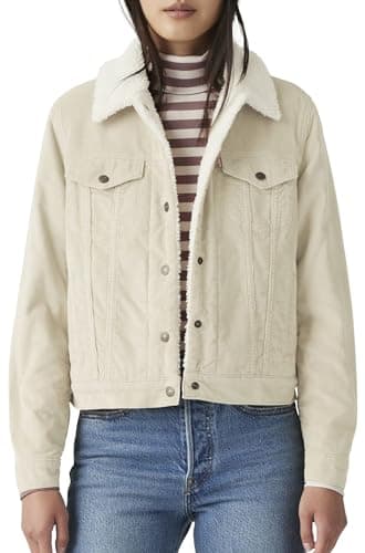 Image of Levi's Original Sherpa Trucker Egret, Egret, L