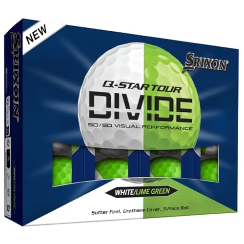 Image of Srixon Q-Star Tour Divide, Bi-Color Urethane Golf Balls, Soft Hit Feel, Optimized Distance, FastLayer Core with 74 Compression, Gift Idea for Golfers, 12-Pack