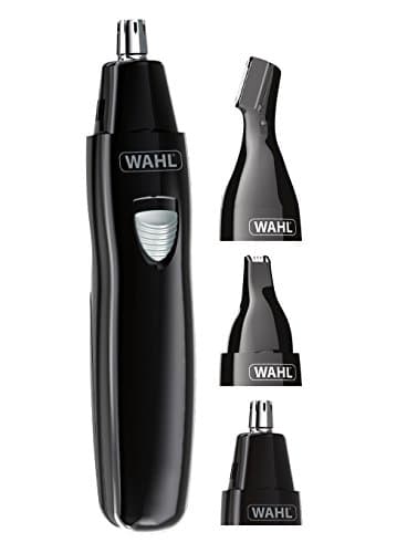 Image of WAHL 3 in 1 Personal Trimmer, Nose Hair Eyebrow, Painless Eyebrow and Facial Hair Trimmer for Men Women, Rechargeable, Washable Heads, Black