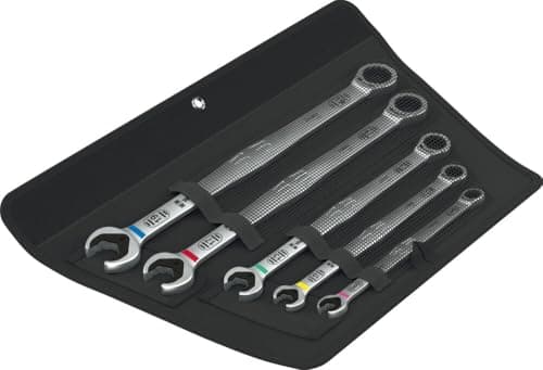 Image of Wera 6007 Joker 5 Set 1 Ring Ratchet Spanner Set, 5 Pieces - 05020380001