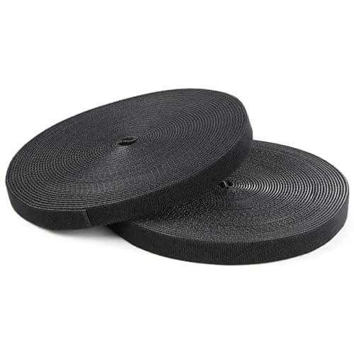 Image of StarTech.com 100ft. Hook and Loop Roll - Cut-to-Size Reusable Cable Ties - Bulk Industrial Wire Fastener Tape - Adjustable Fabric Wraps - Black (HKLP100)