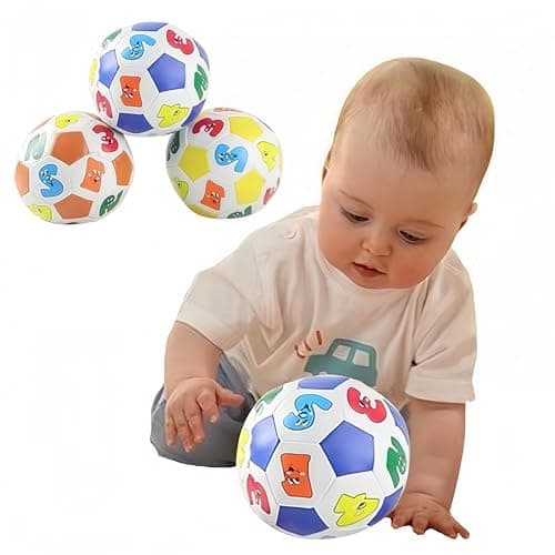 Image of FORUMALL Children Kids Educational Toy Baby Learning Colors Number Rubber Ball Plaything (10CM)