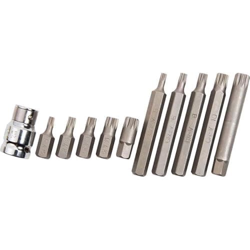 Image of Blue Spot Tools 1515 Spline Bit Set, 11 Piece, Silver, Set of 11