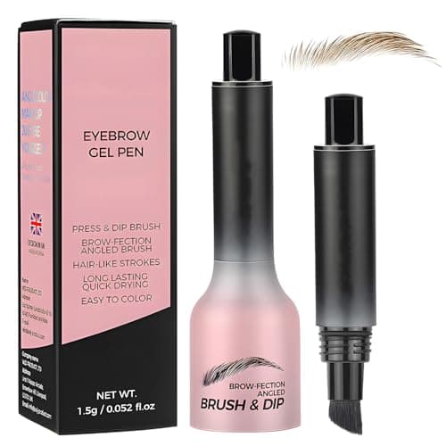 Image of MOTIBACK Instant Brow Brush - Angled Liquid Eyebrow Pencil with Natural Tint, Quick-Drying Pomade Microblading Effect, Easy Fill & Shape, Long Lasting (01# Blond)