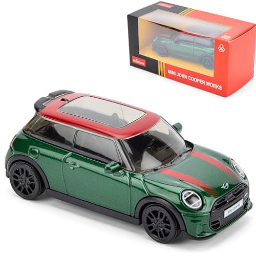 Image of Mini John Cooper Works 1:43 Scale Die-Cast Model Car - Green | Detailed Collectors Edition Diecast | Official Licensed Product