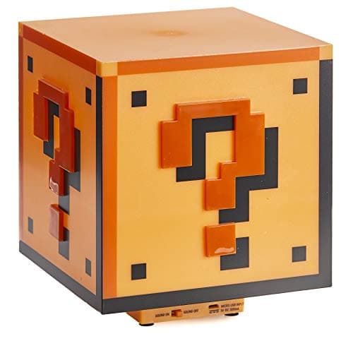 Image of Paladone Super Mario Question Block Light - Officially Licensed Nintendo Desk Lamp for Gaming Room, Gift for Mario Brothers Fans