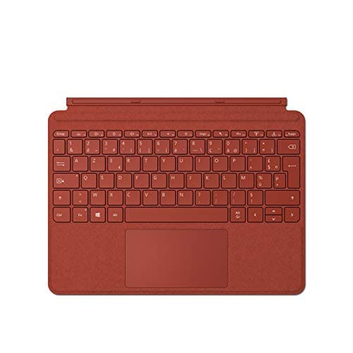 Image of Microsoft Surface Go Signature Type Cover Keyboard - French AZERTY Keyboard - Red Poppy (Alcantara) - Only Compatible with Surface Go, Surface Go 2 and Surface Go 3