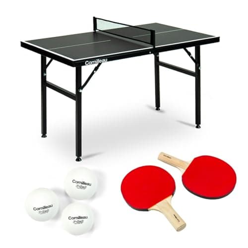 Image of Cornilleau - Mini Indoor Table Tennis Table - Compact Folding Table - 12mm Grey Tray - Ideal for Kids and Adults - Easy to Store and Carry