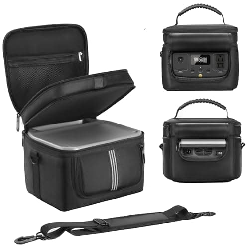 Image of EUGOOCX Generator Carrying Case Compatible with ECOFLOW River 2 (256Wh) Portable Power Station, Two-Layer Power Storage Bag with Quick Access & Air Flow Zipper Windows